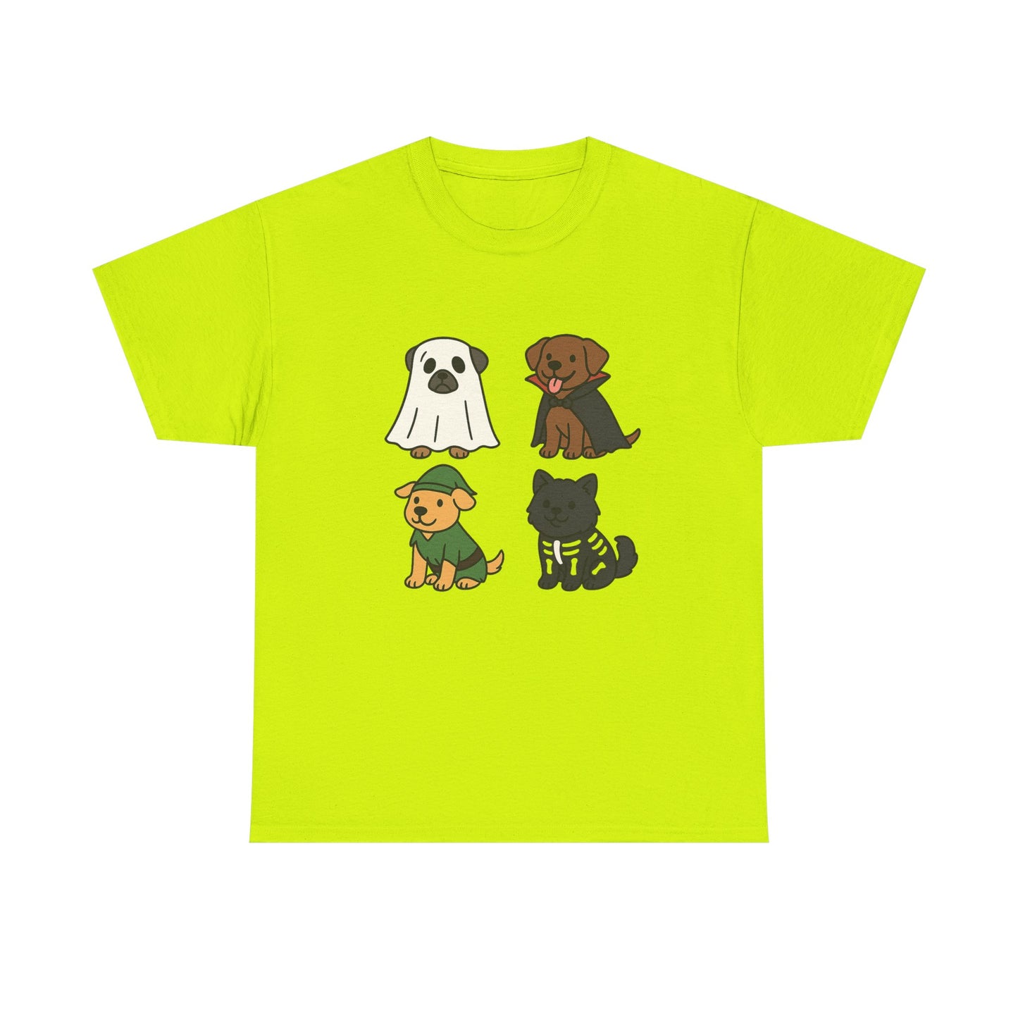 Cute Pet Ghosts Unisex Heavy Cotton Tee - Dog Lover T-Shirt, Animal Tee, Halloween Shirt, Gift for Pet Owners, Funny Retriver