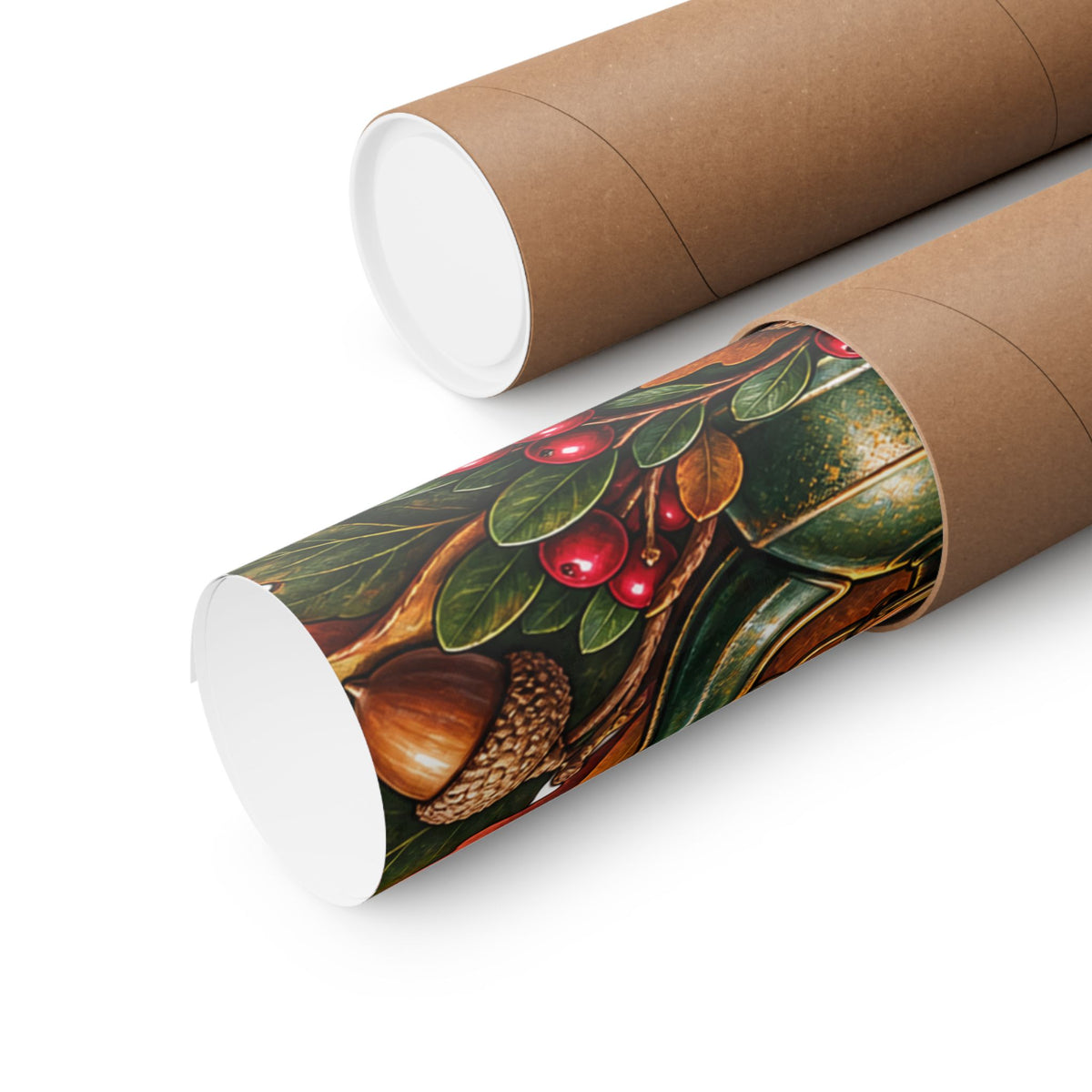 Autumn Oak Lantern and Acorns Poster
