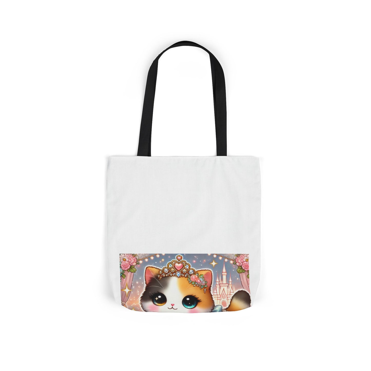 Pastel Princess Calico Cat Fantasy Canvas Tote Bag