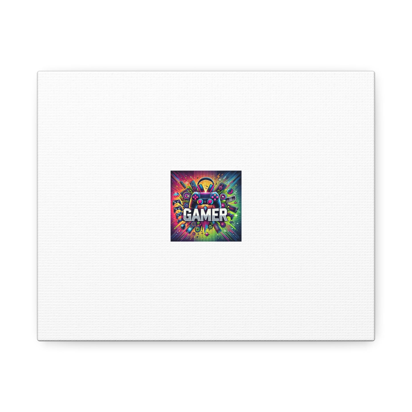 Neon Gamer Energy Retro Arcade Gaming Canvas Wall Art