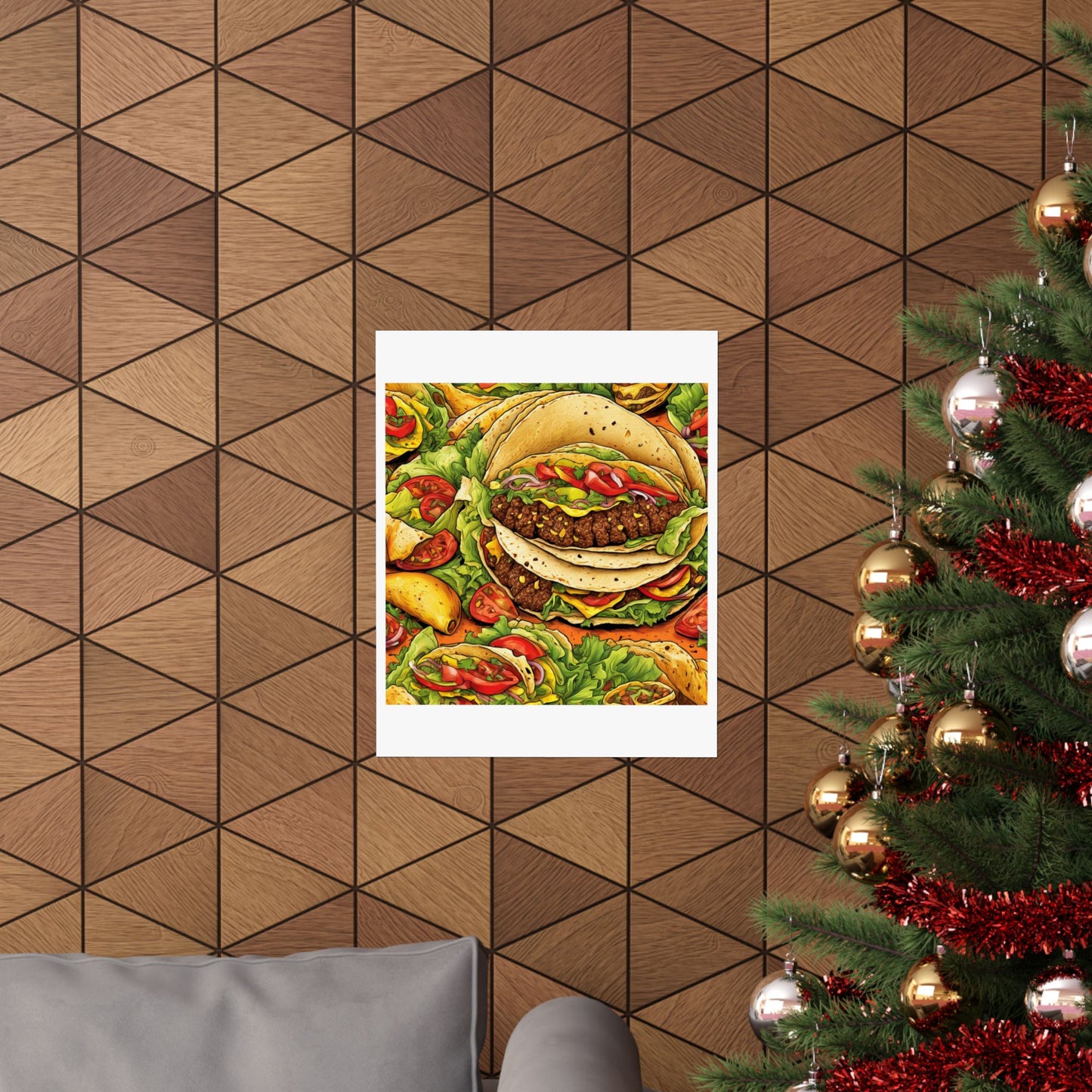 Stacked Taco Fiesta Foodie Gift Art Poster
