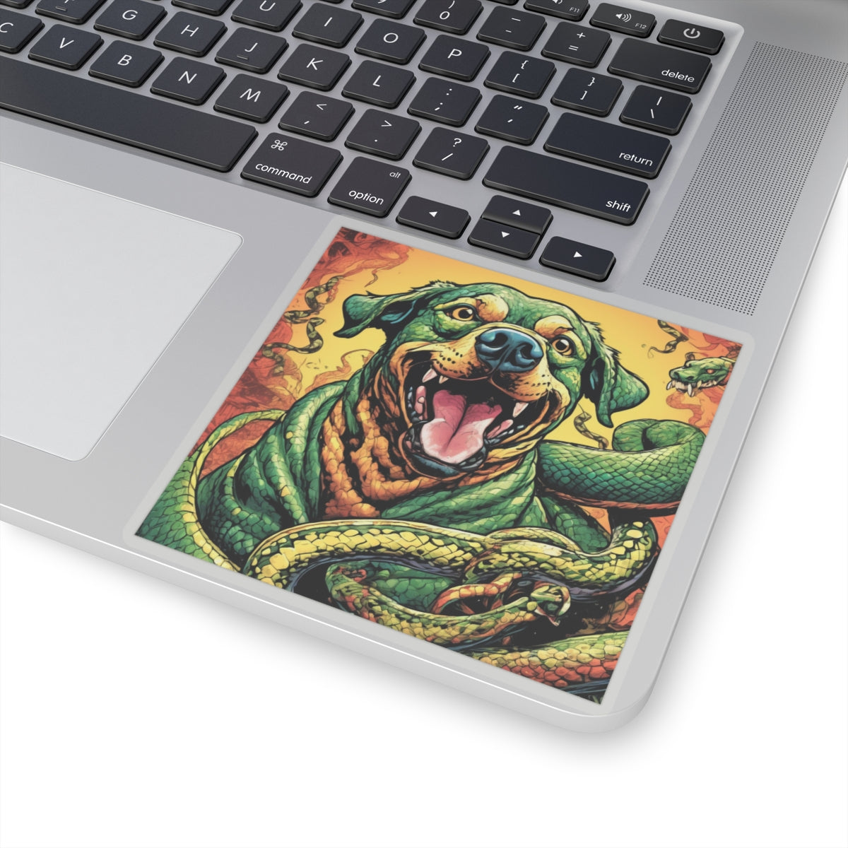 Surreal Serpent Hound Dark Fantasy Creature Sticker
