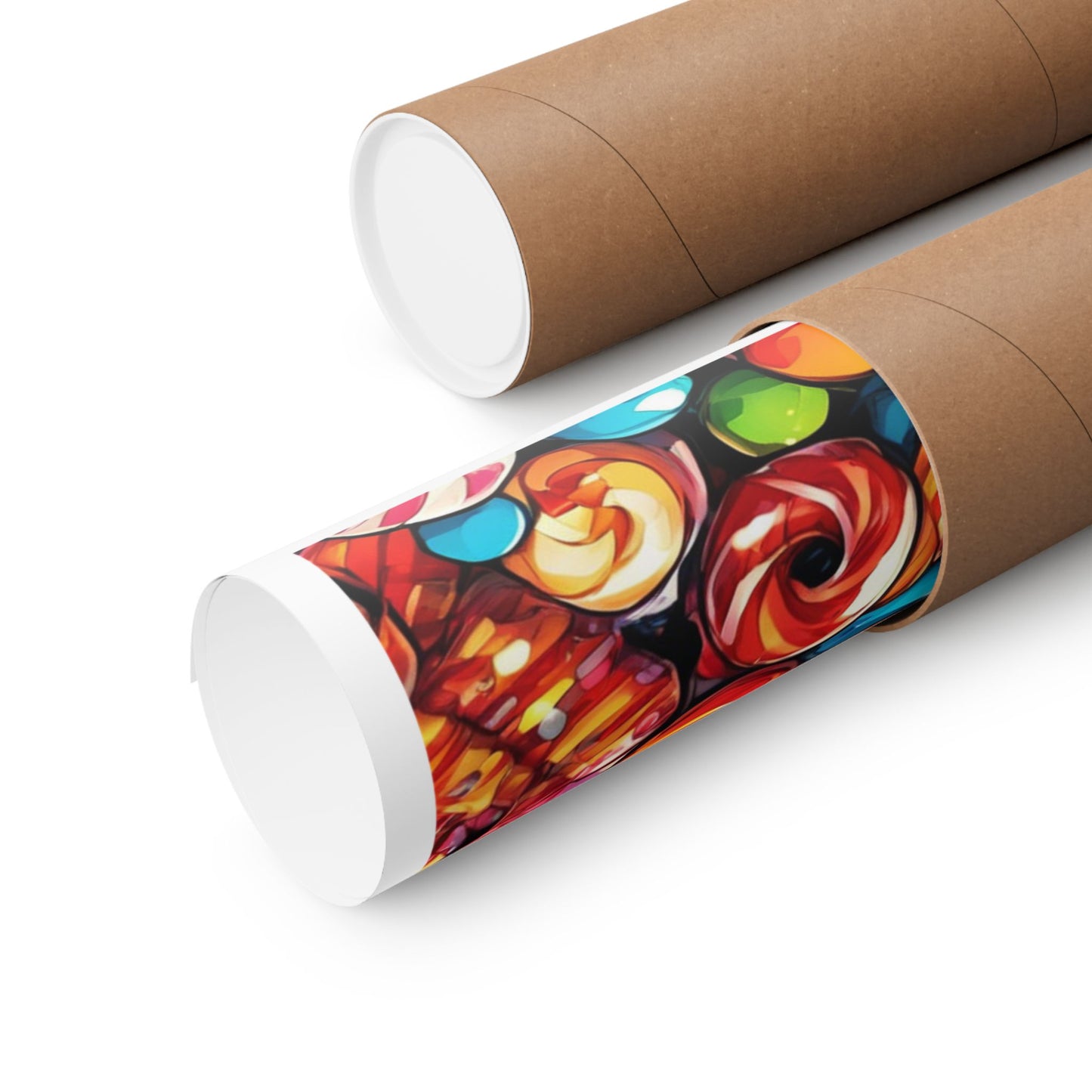 Colorful Candy and Lollipop Pattern Poster