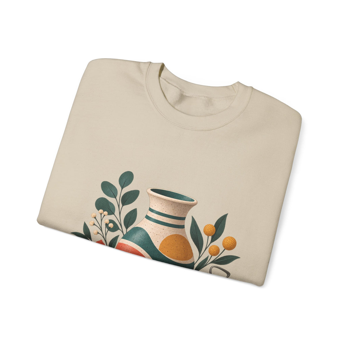Midcentury Pottery Botanical Art Sweatshirt