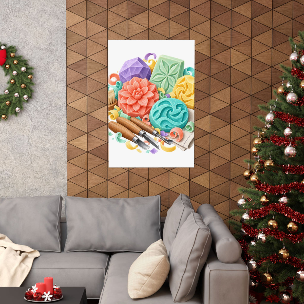 Colorful Soap Carving Workshop Poster