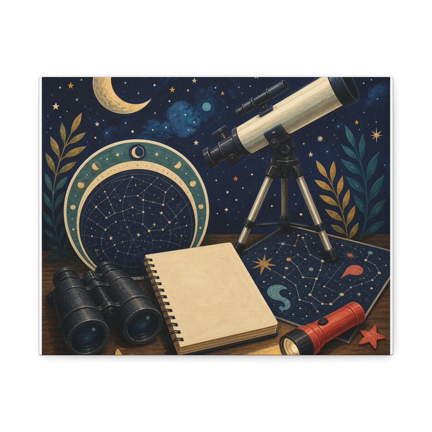 Classic Stargazing Astronomy Hobby Canvas Art