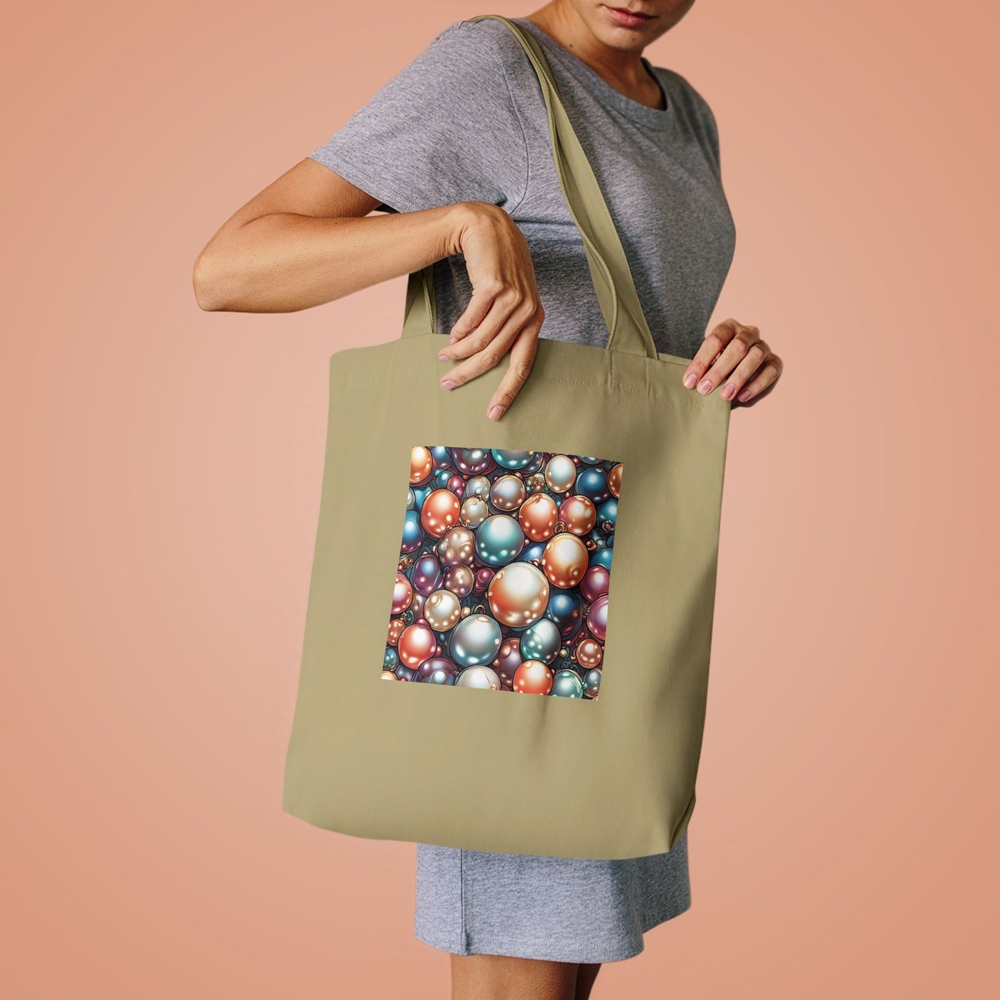 Glossy Orb Marble Abstract Gift Art Tote Bag