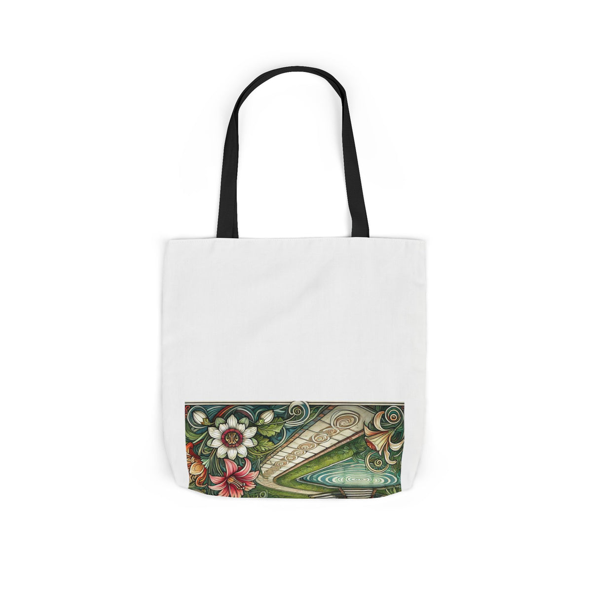 Botanical Gazebo Garden Art Nouveau Canvas Tote Bag