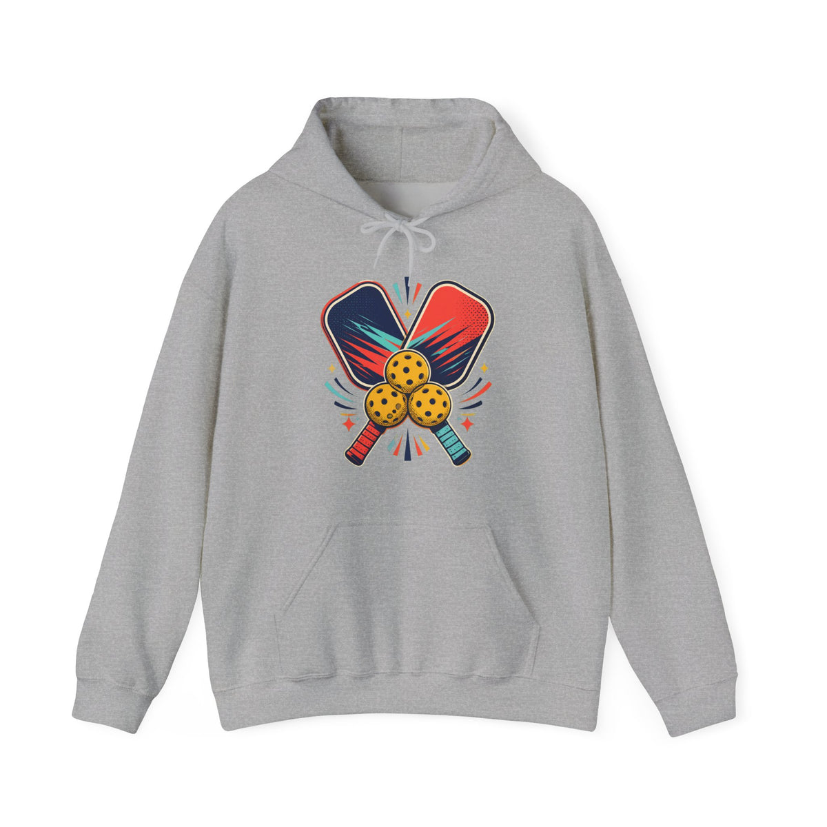 Retro Pickleball Paddles Recreational Sports Hoodie