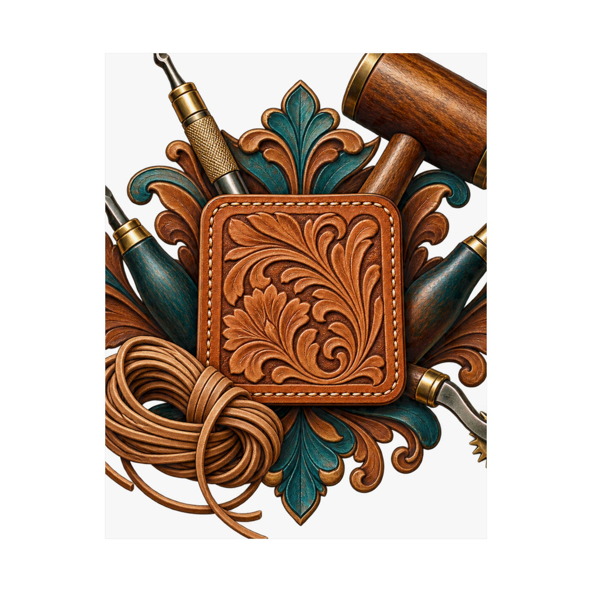 Traditional Leather Tooling Workshop Poster