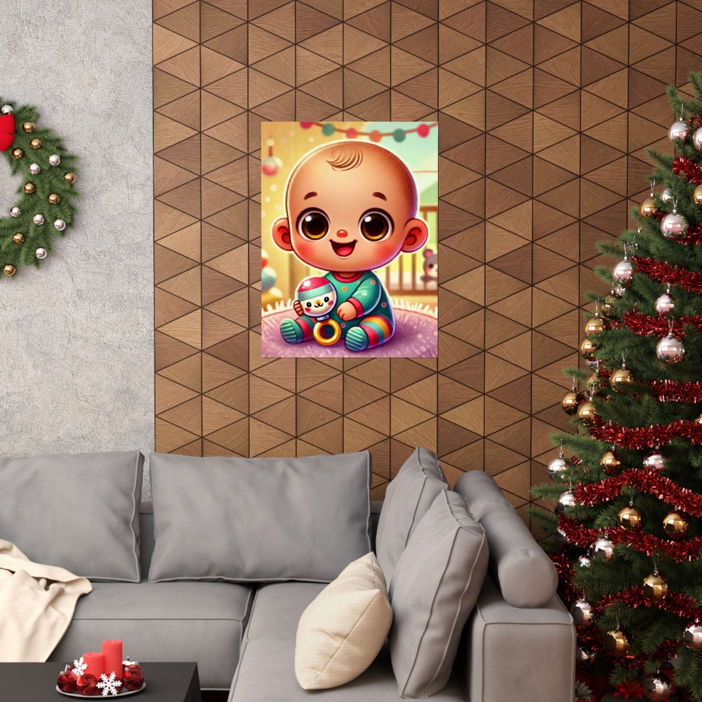 Cheerful Baby Nursery Playroom Art Poster