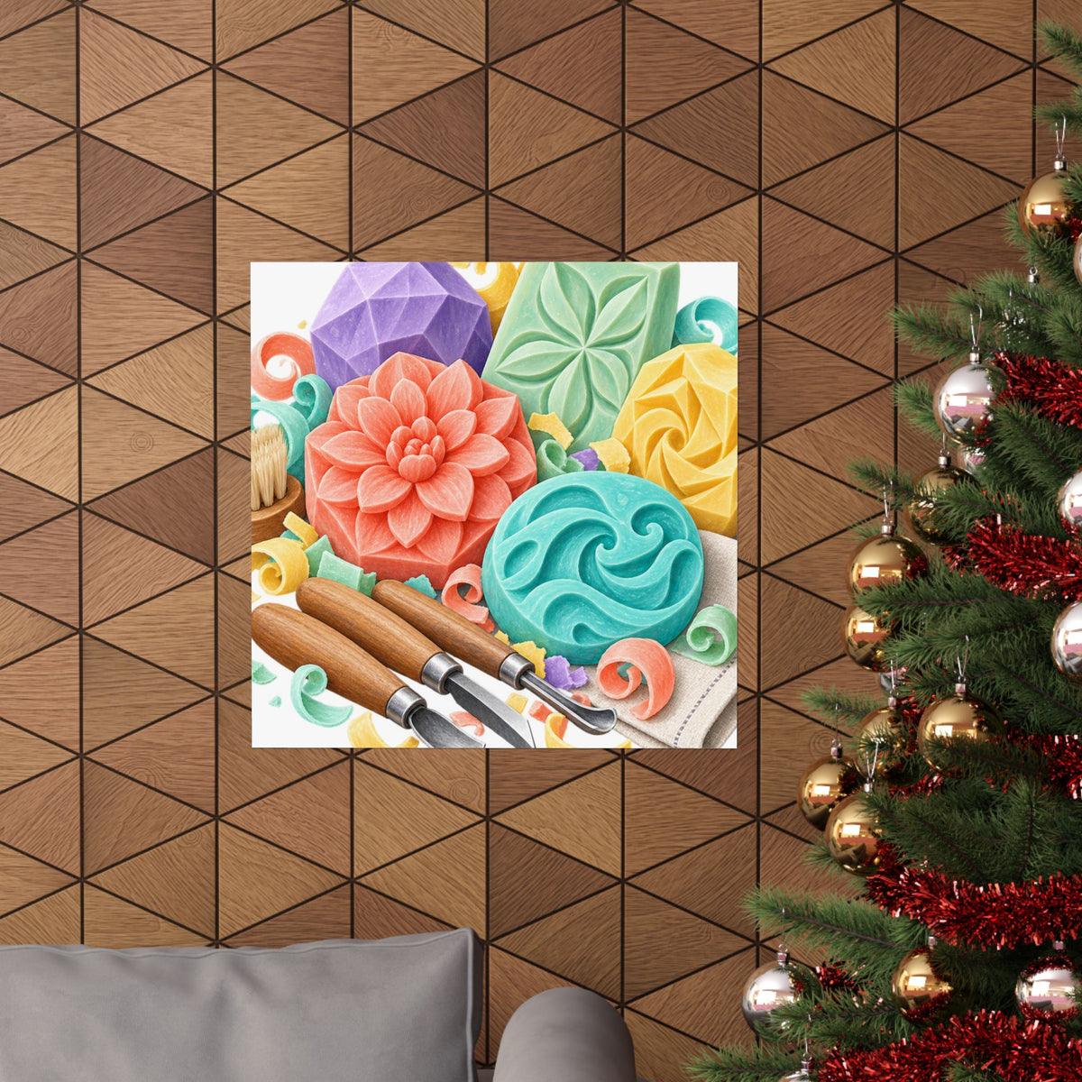 Colorful Soap Carving Workshop Poster