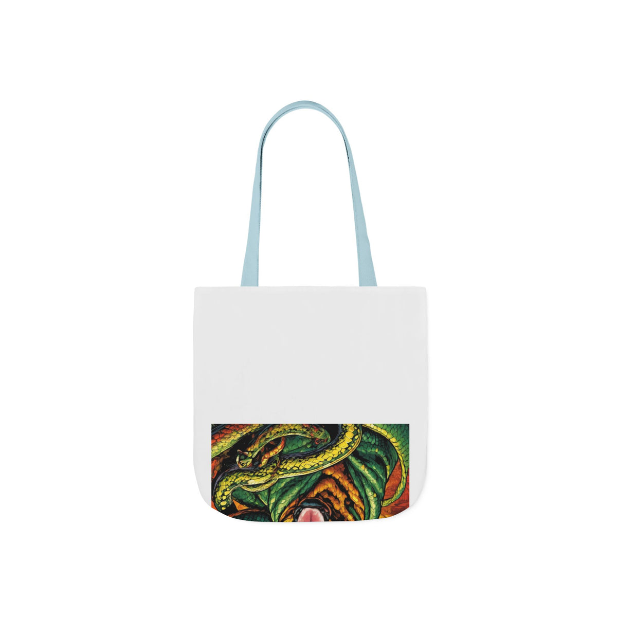 Surreal Serpent Hound Dark Fantasy Canvas Tote Bag
