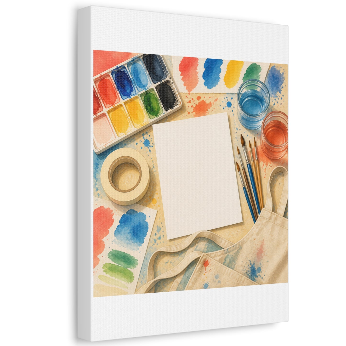 Bright Watercolor Painting Hobby Art Canvas Art