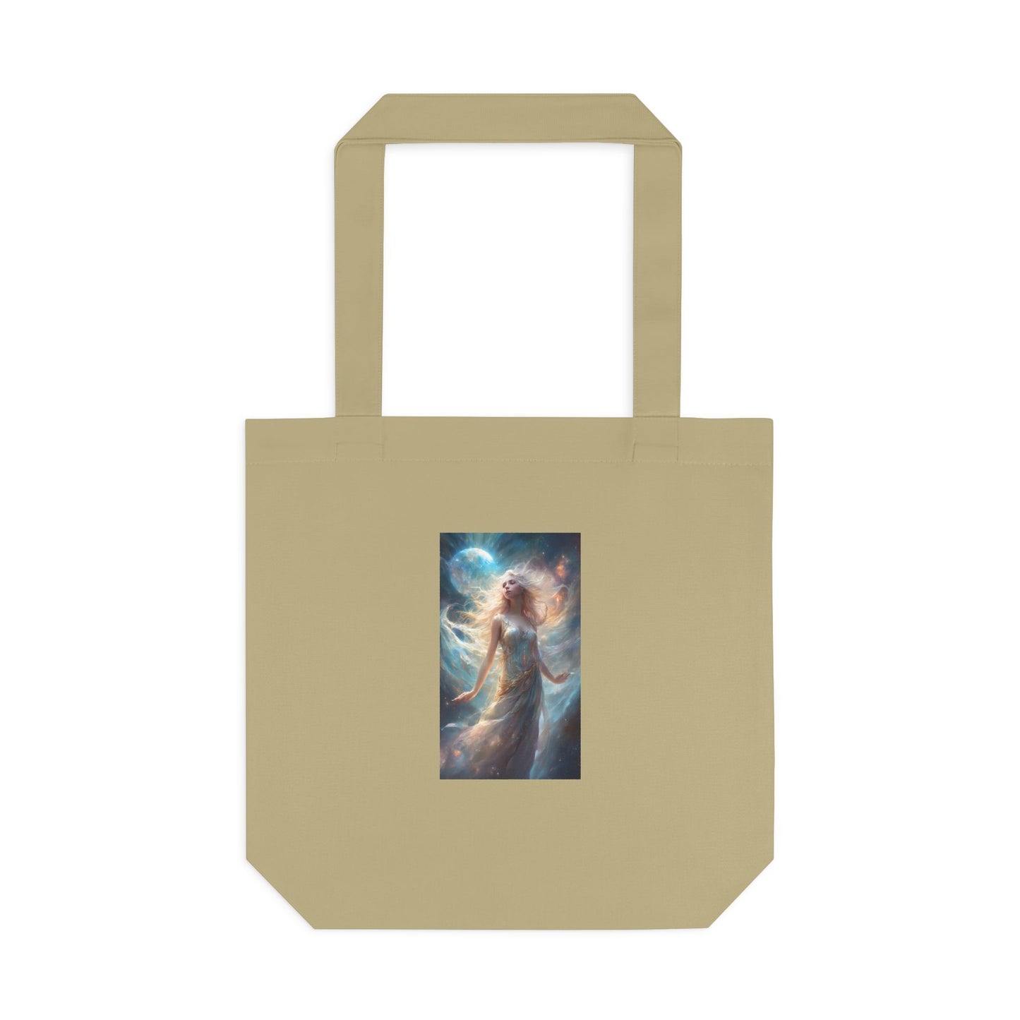 Moonlit Celestial Maiden Fantasy Portrait Tote Bag