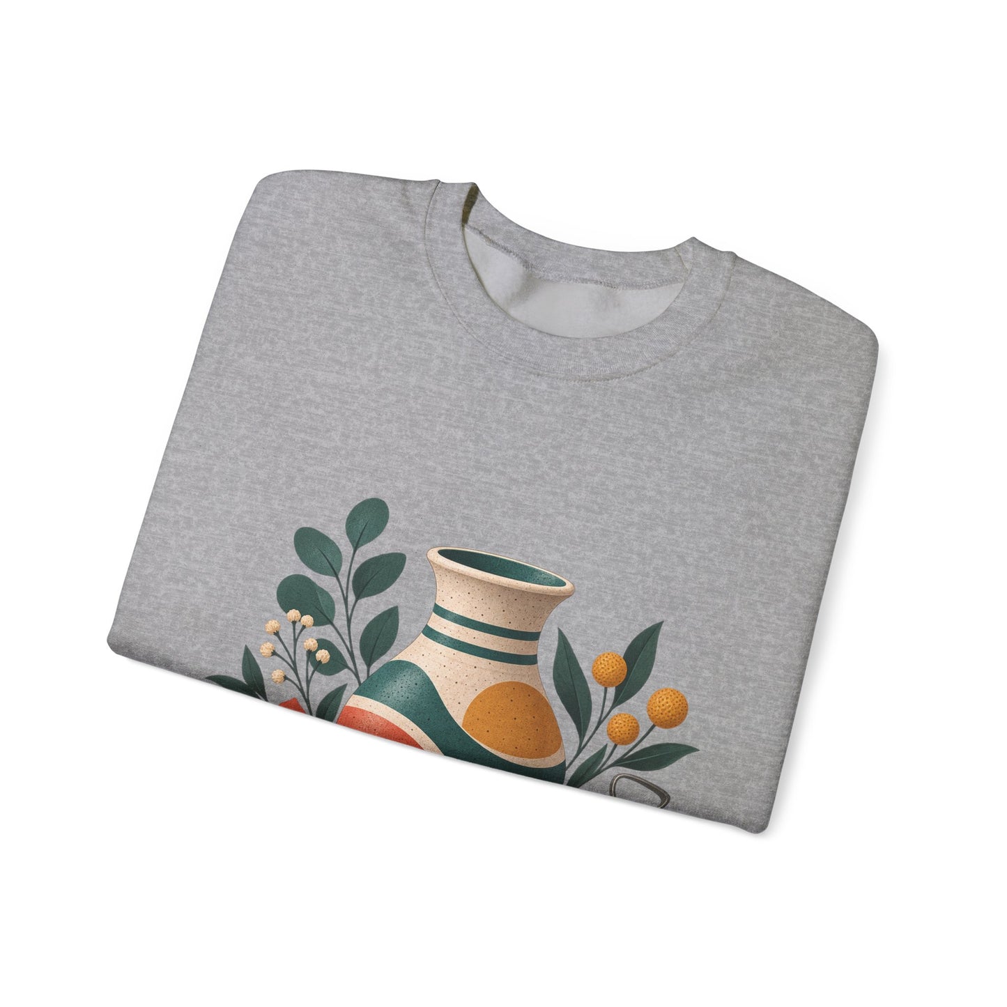Midcentury Pottery Botanical Art Sweatshirt
