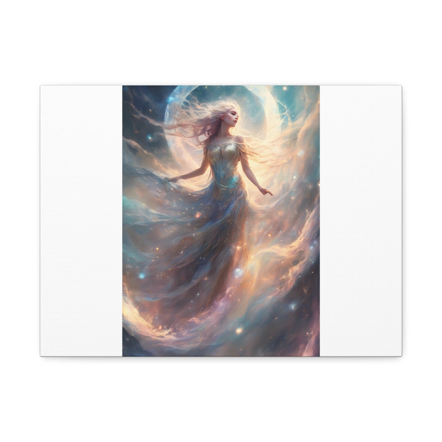 Moonlit Celestial Dancer Fantasy Portrait Canvas