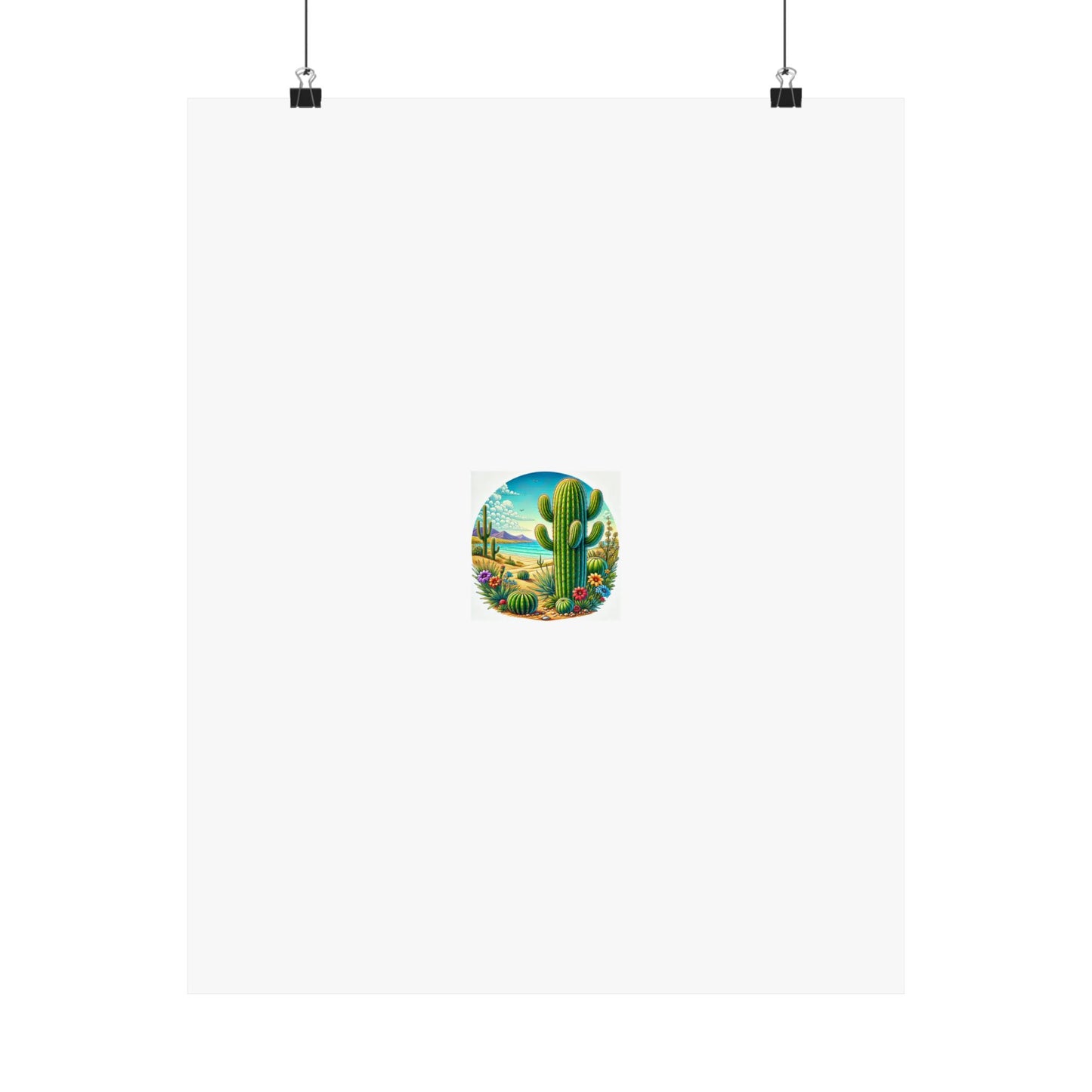 Desert Cactus Bloom Garden Poster Botanical Desert Wall Art Gift