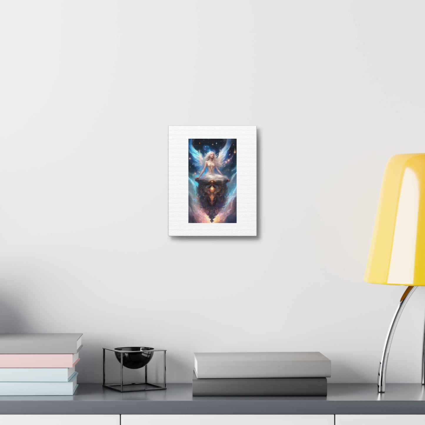 Celestial Winged Meditation Fantasy Portrait Canvas