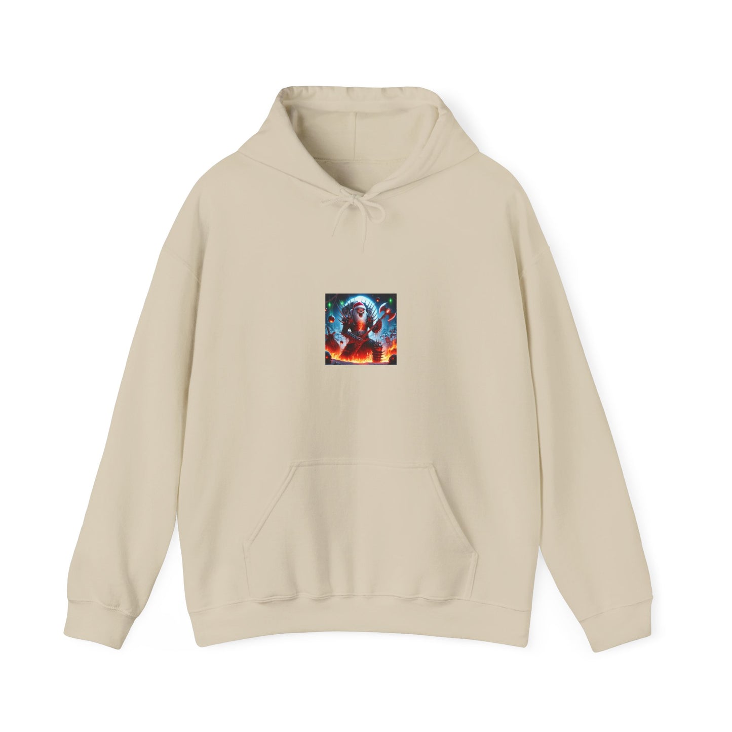 Heavy Metal Santa Holiday Concert Cozy Rock Hoodie