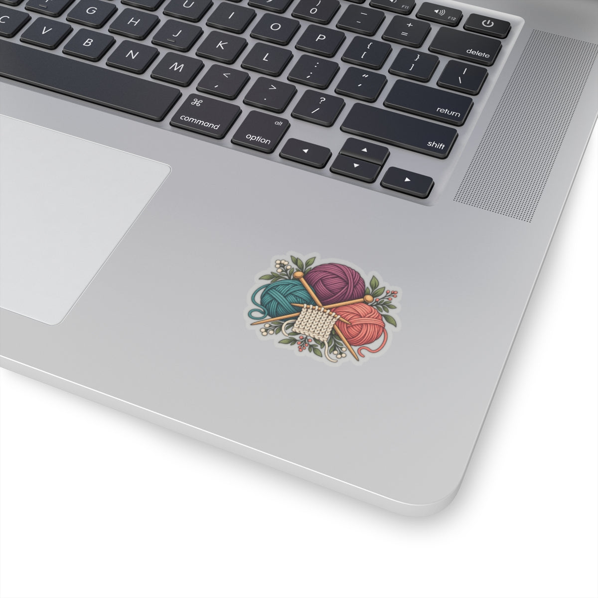 Retro Yarn and Knitting Botanical Art Sticker