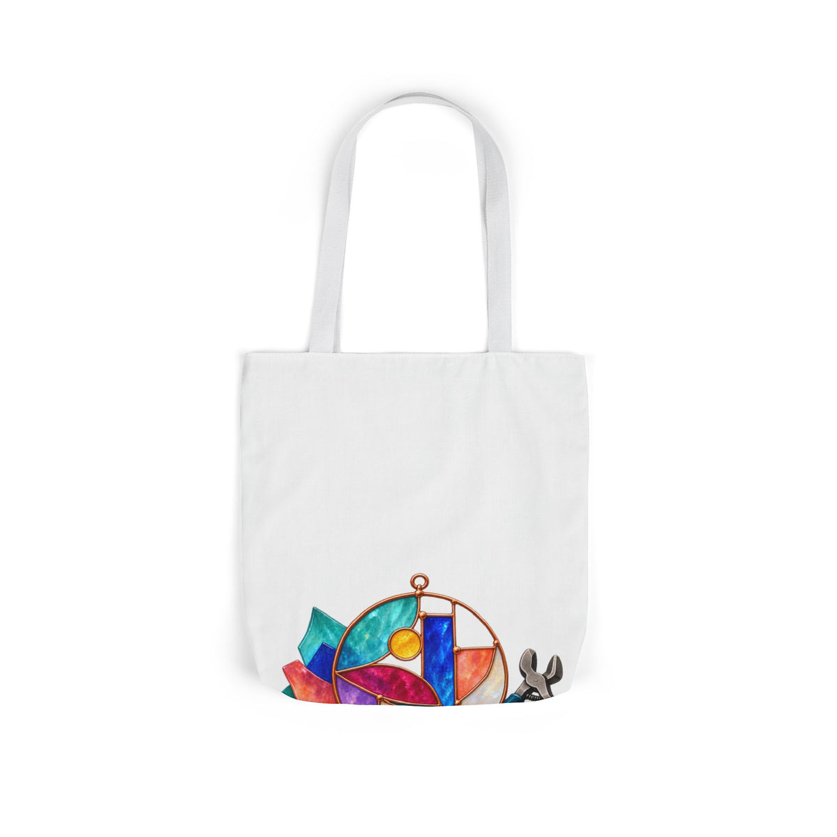 Abstract Stained Glass Suncatcher Workshop Tote Bag