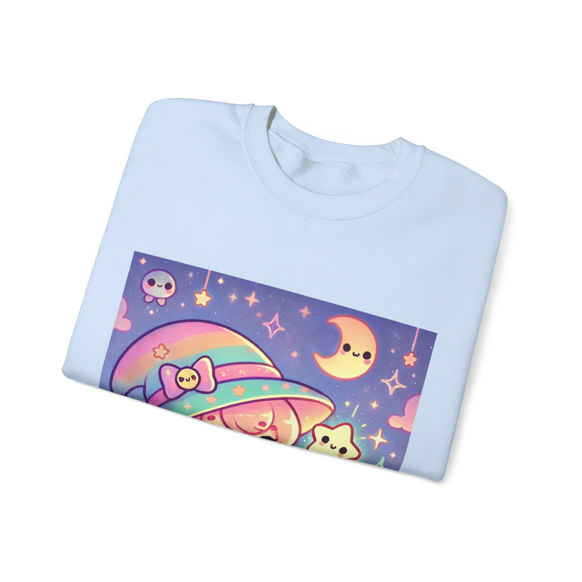 Kawaii Moon Wand Pastel Fantasy Art Sweatshirt