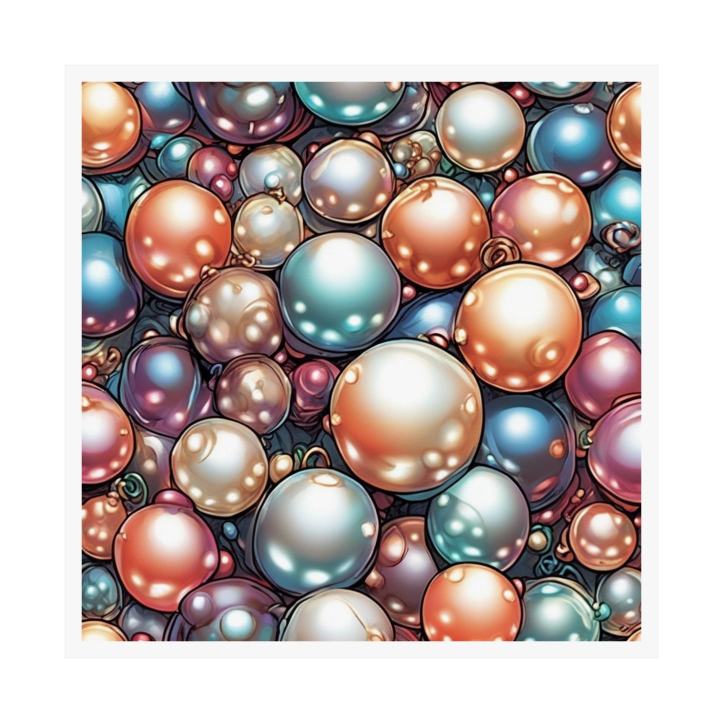 Glossy Orb Marble Abstract Gift Art Poster