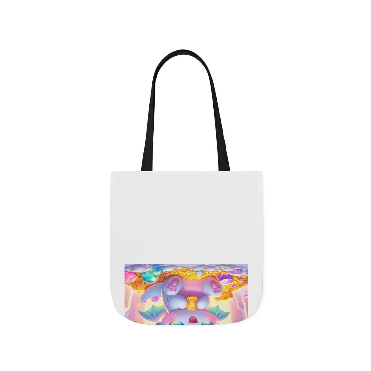 Pastel Treasure Dragon Kawaii Fantasy Canvas Tote Bag