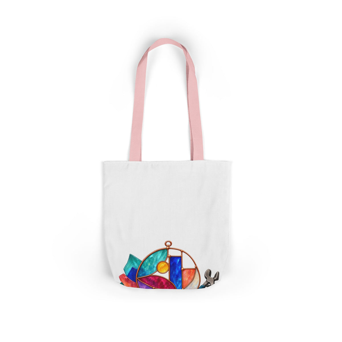 Abstract Stained Glass Suncatcher Workshop Tote Bag