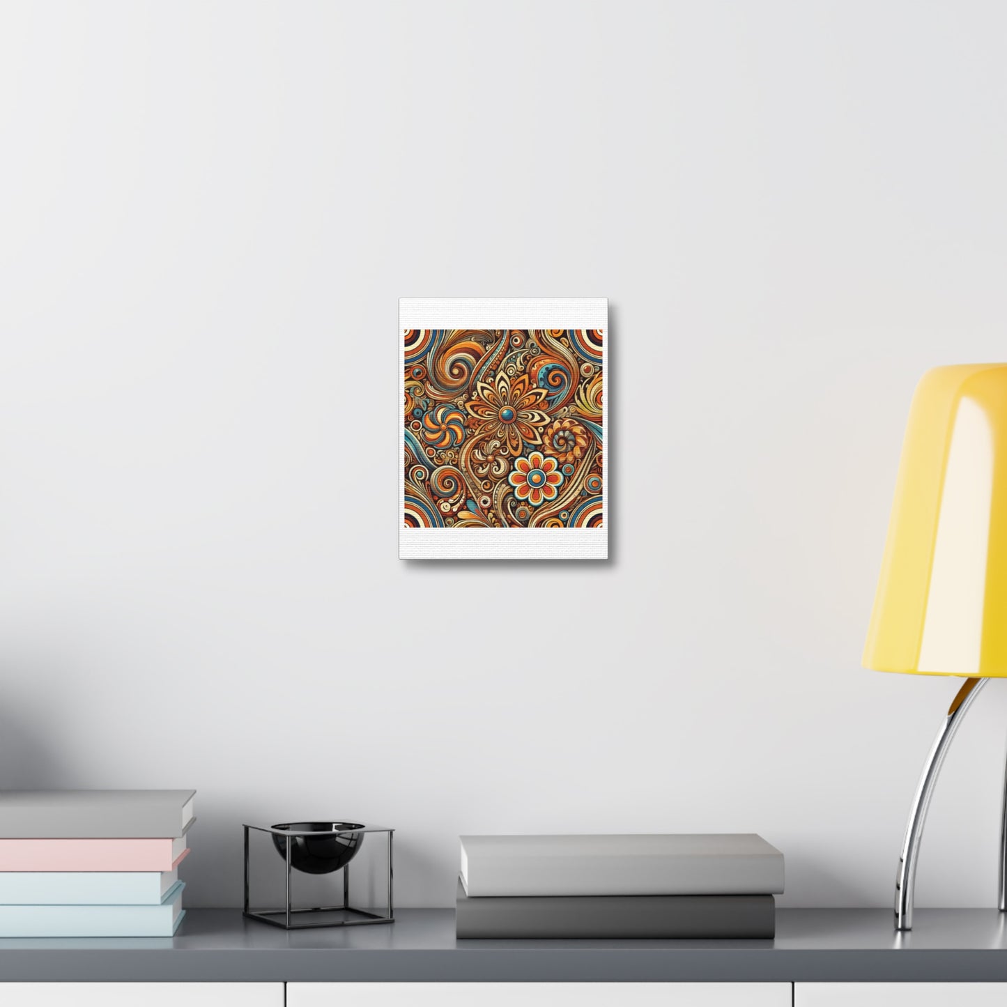 Ornate Abstract Floral Paisley Pattern Canvas