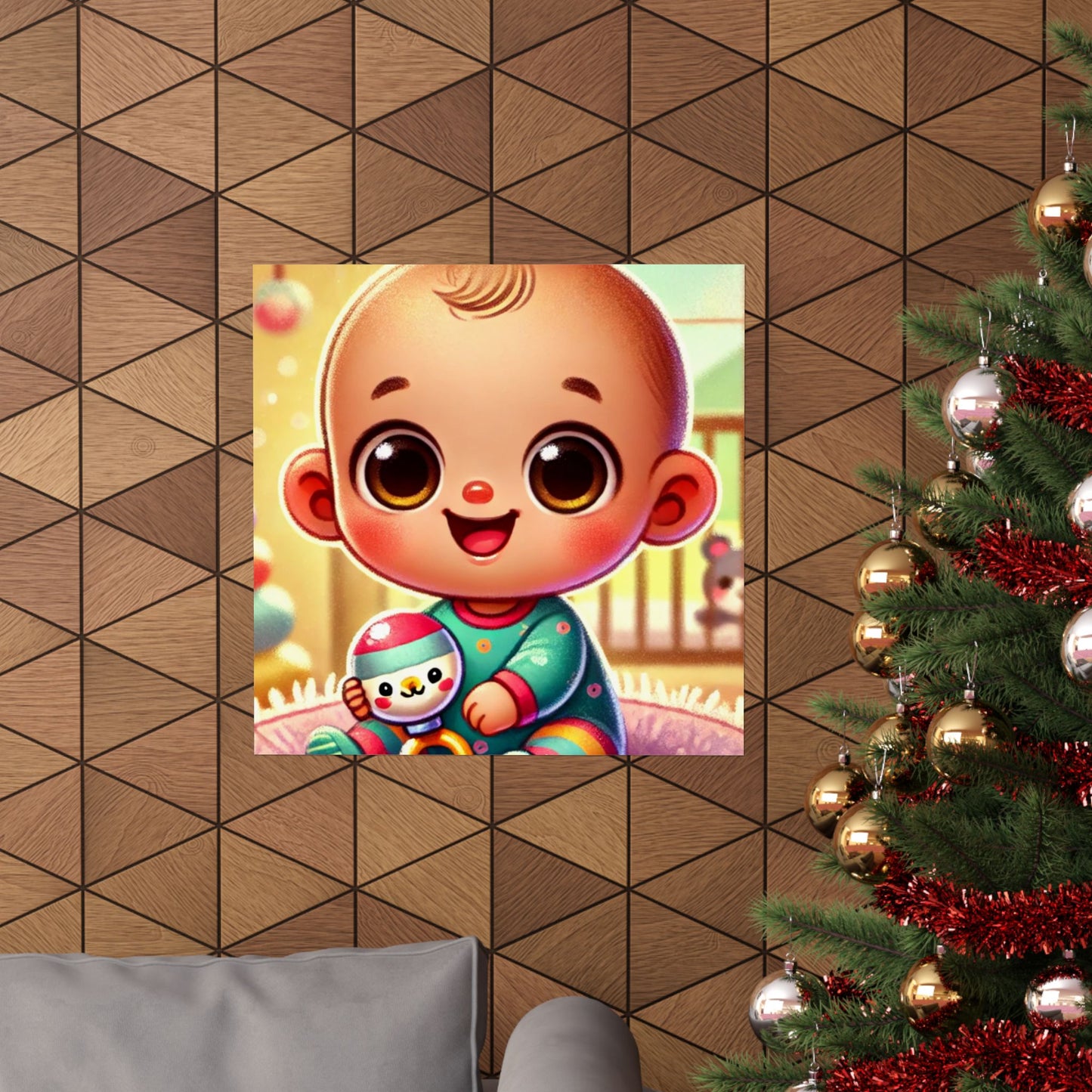 Cheerful Baby Nursery Playroom Art Poster