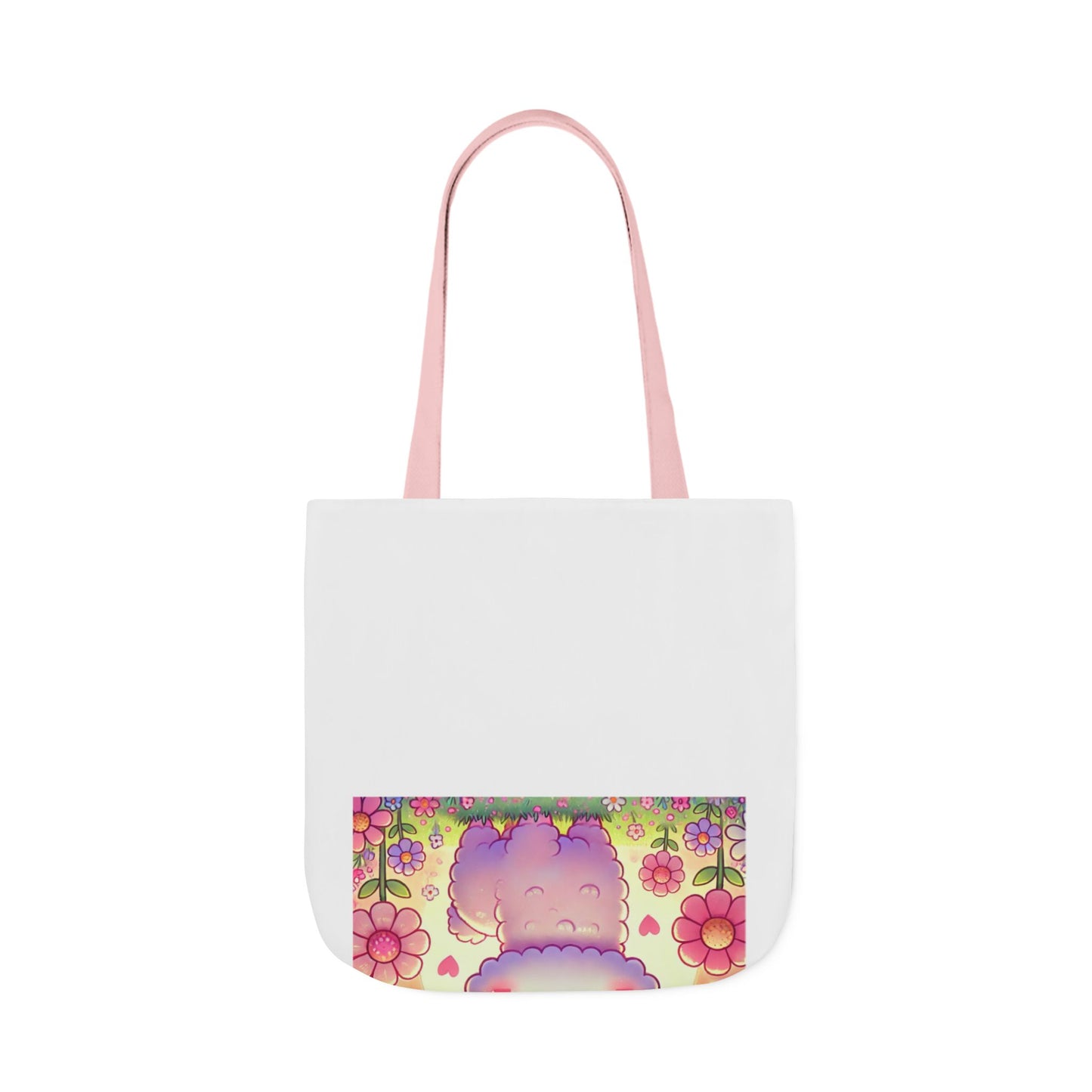 Pastel Floral Alpaca Garden Kawaii Canvas Tote Bag