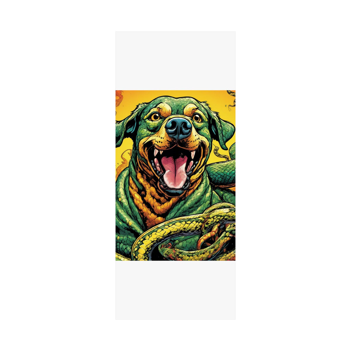 Surreal Serpent Hound Dark Fantasy Wall Art Poster
