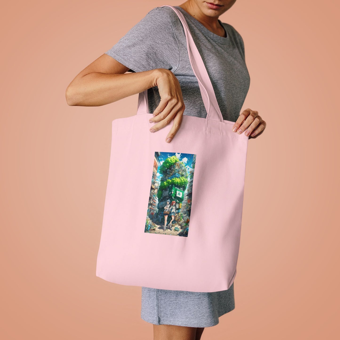Urban Recycling Anime Friends Reusable Eco Tote Bag