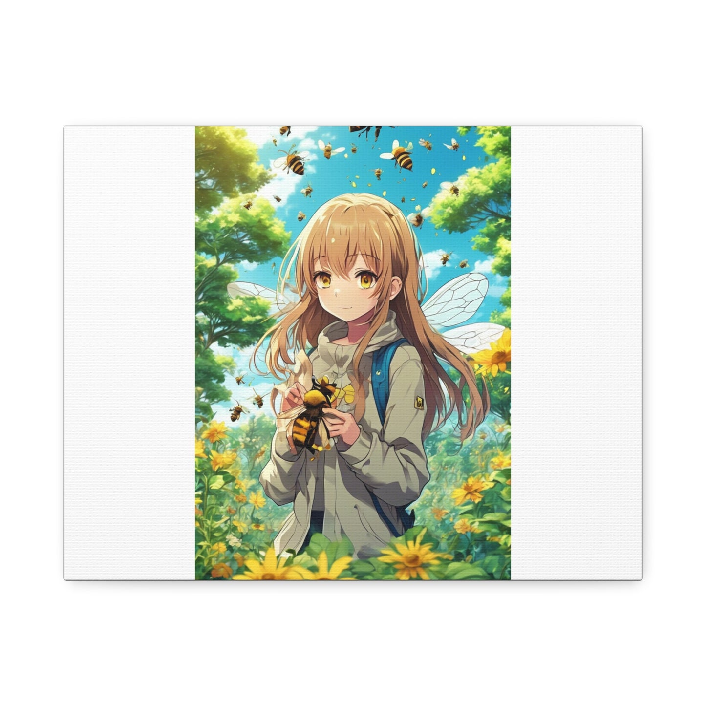 Bee Fairy Garden Anime Nature Art Canvas