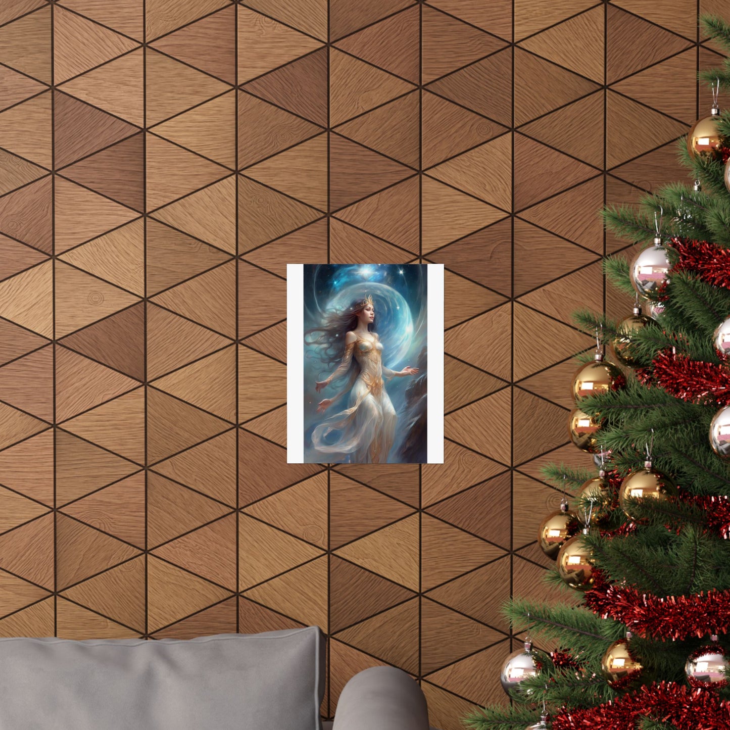 Lunar Celestial Queen Fantasy Portrait Poster