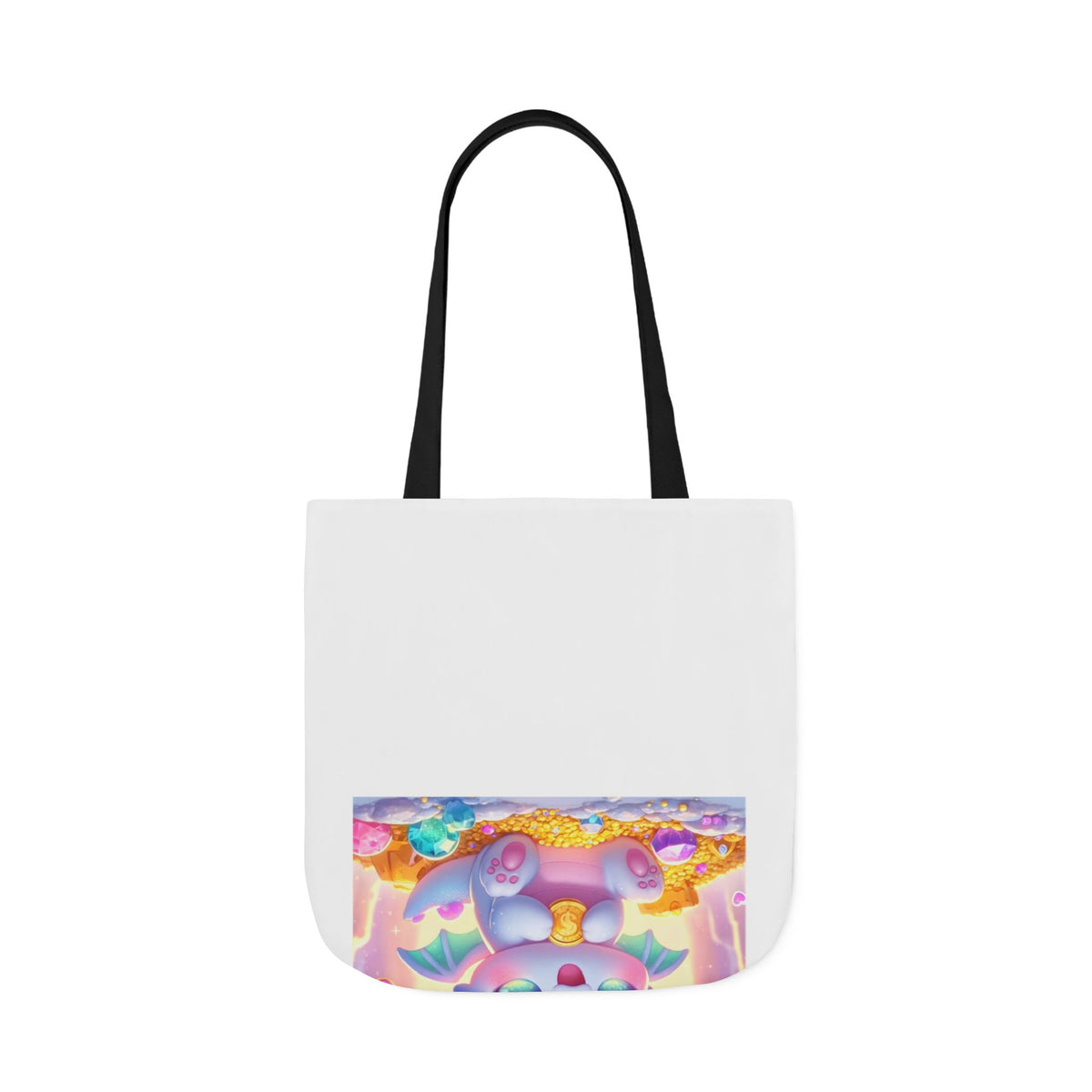 Pastel Treasure Dragon Kawaii Fantasy Canvas Tote Bag