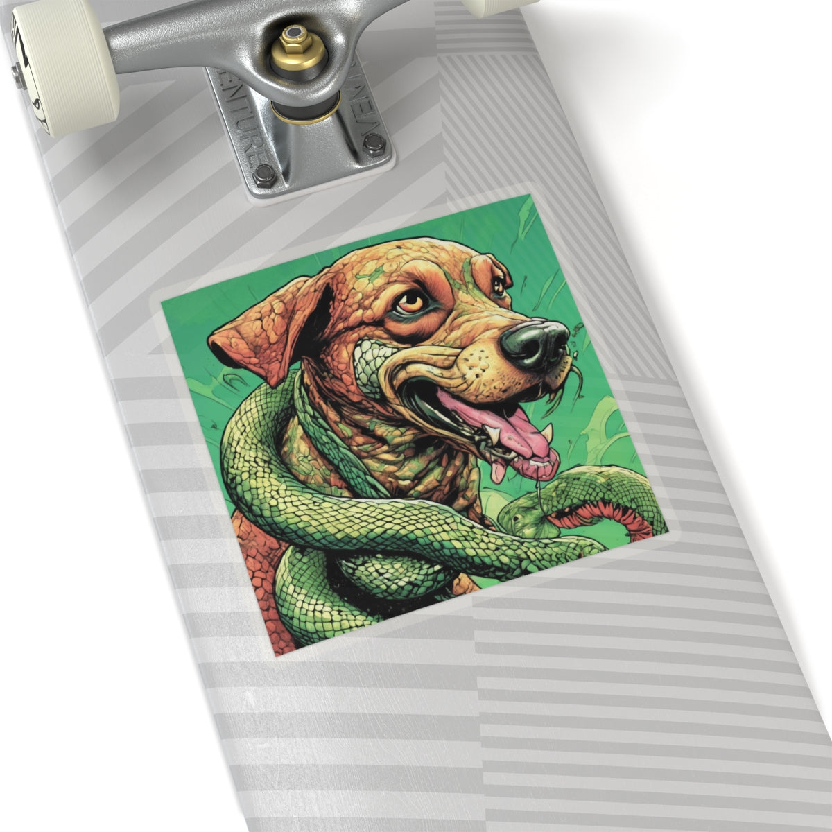 Serpent Guardian Dog Bold Fantasy Creature Sticker