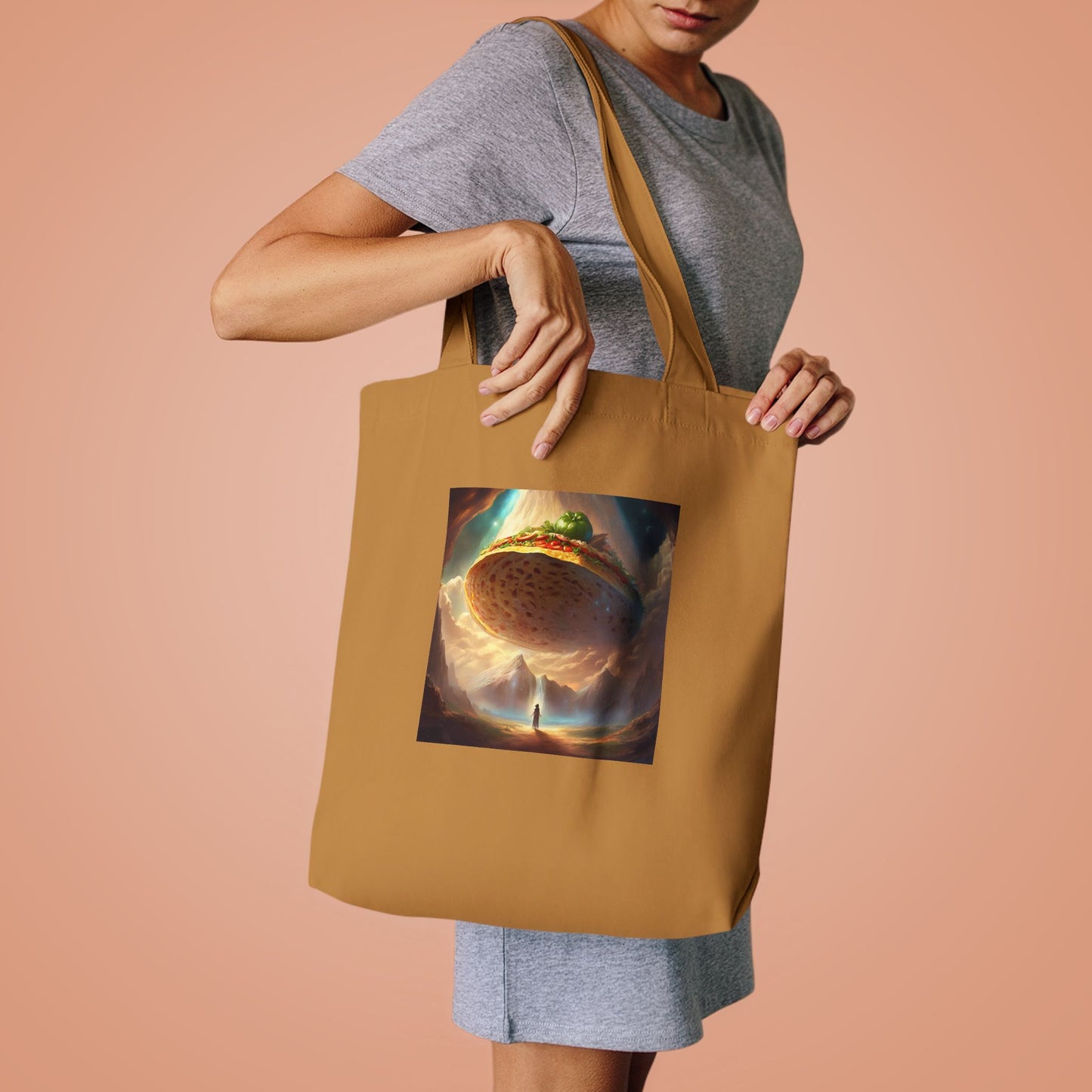 Cosmic Taco UFO Surreal Food Fantasy Art Tote Bag