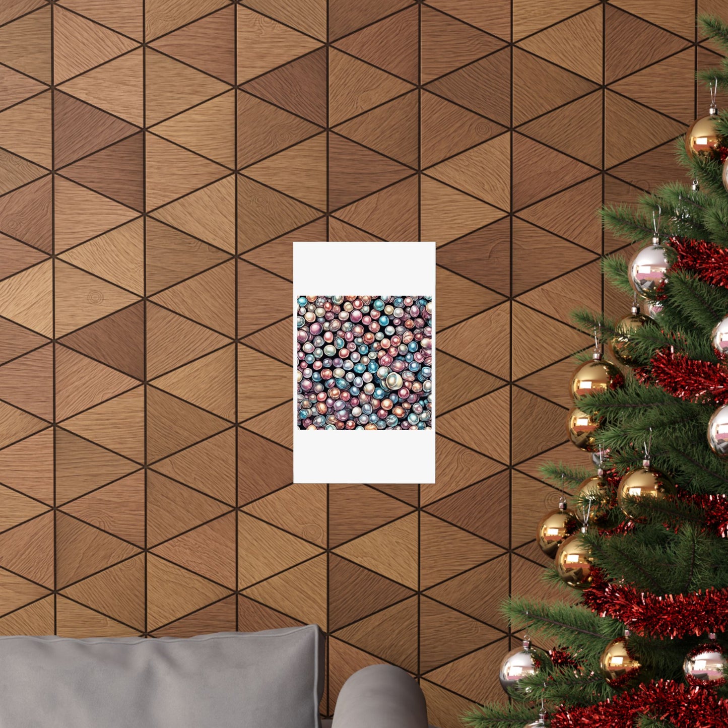 Pearl Bubble Pattern Abstract Gift Art Poster