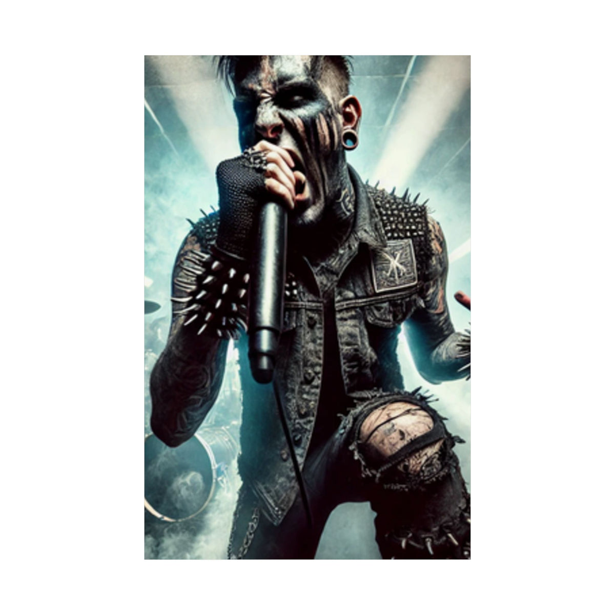Punk Rock Vocalist Stage Energy Music Room Poster
