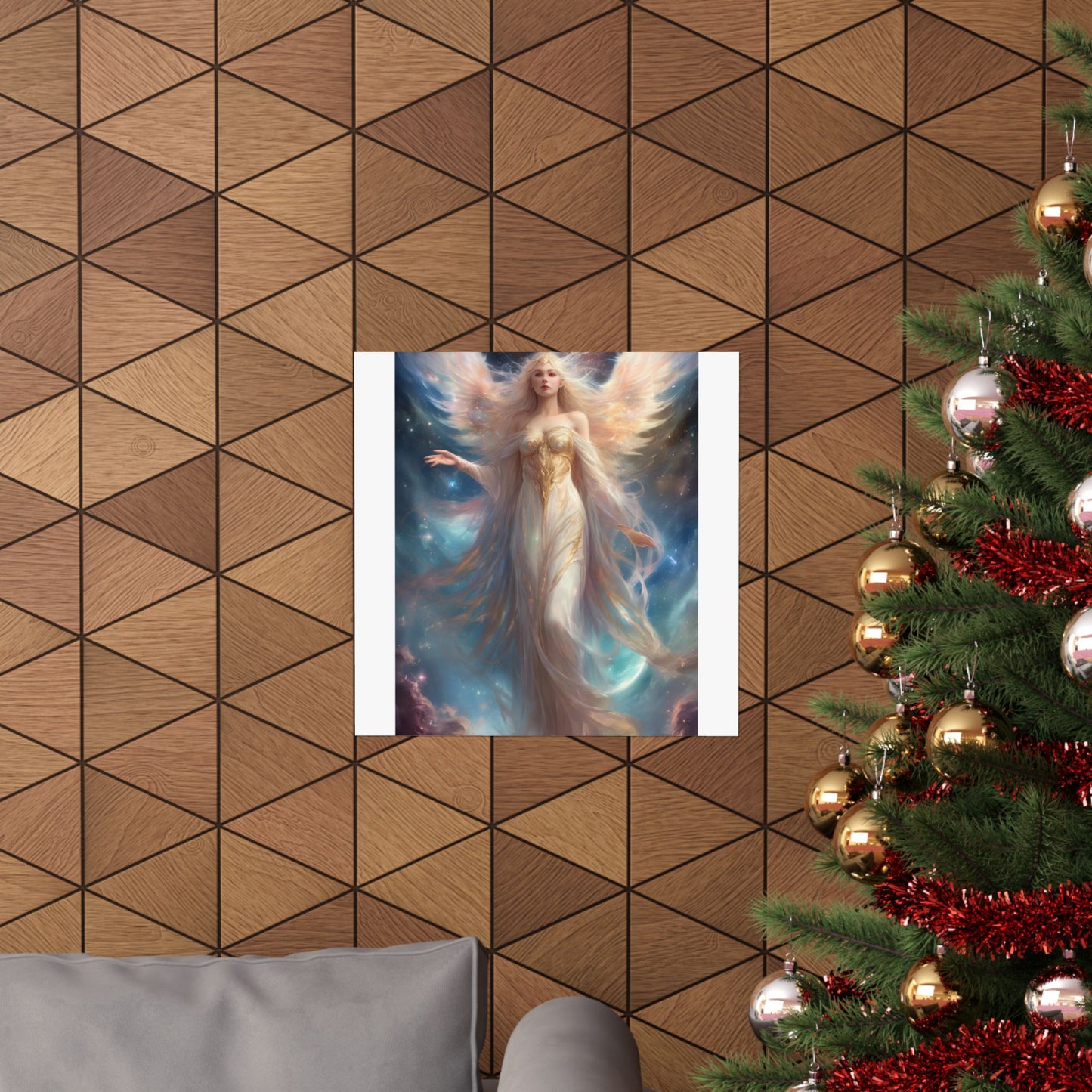 Celestial Winged Heroine Fantasy Portrait Poster
