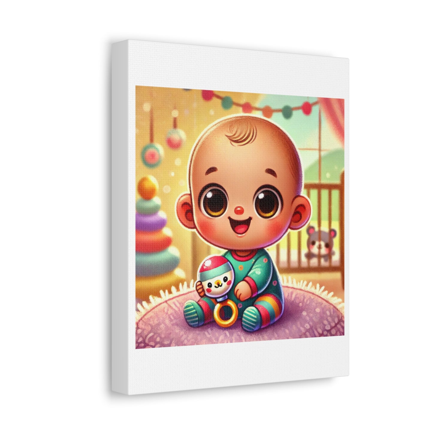 Cheerful Baby Nursery Playroom Canvas Art