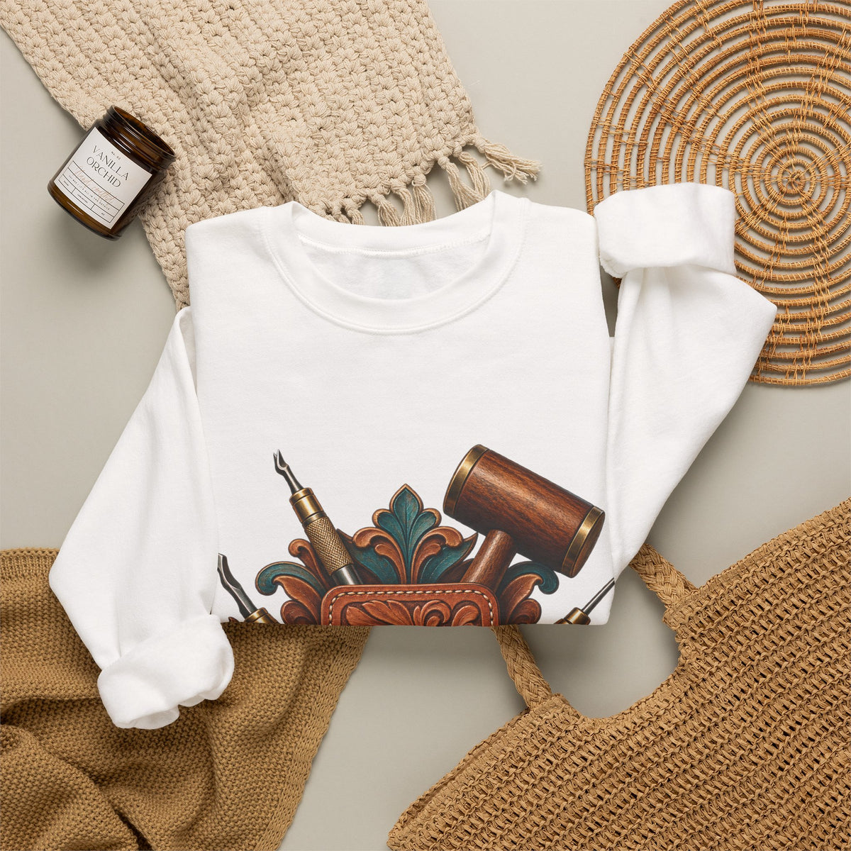 Traditional Leather Tooling Workshop Sweatshirt