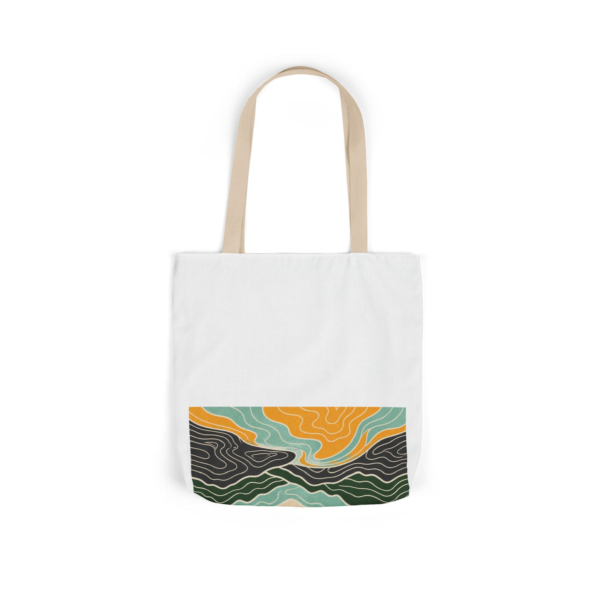 Topographic Sunrise Modern Outdoor Adventure Tote Bag