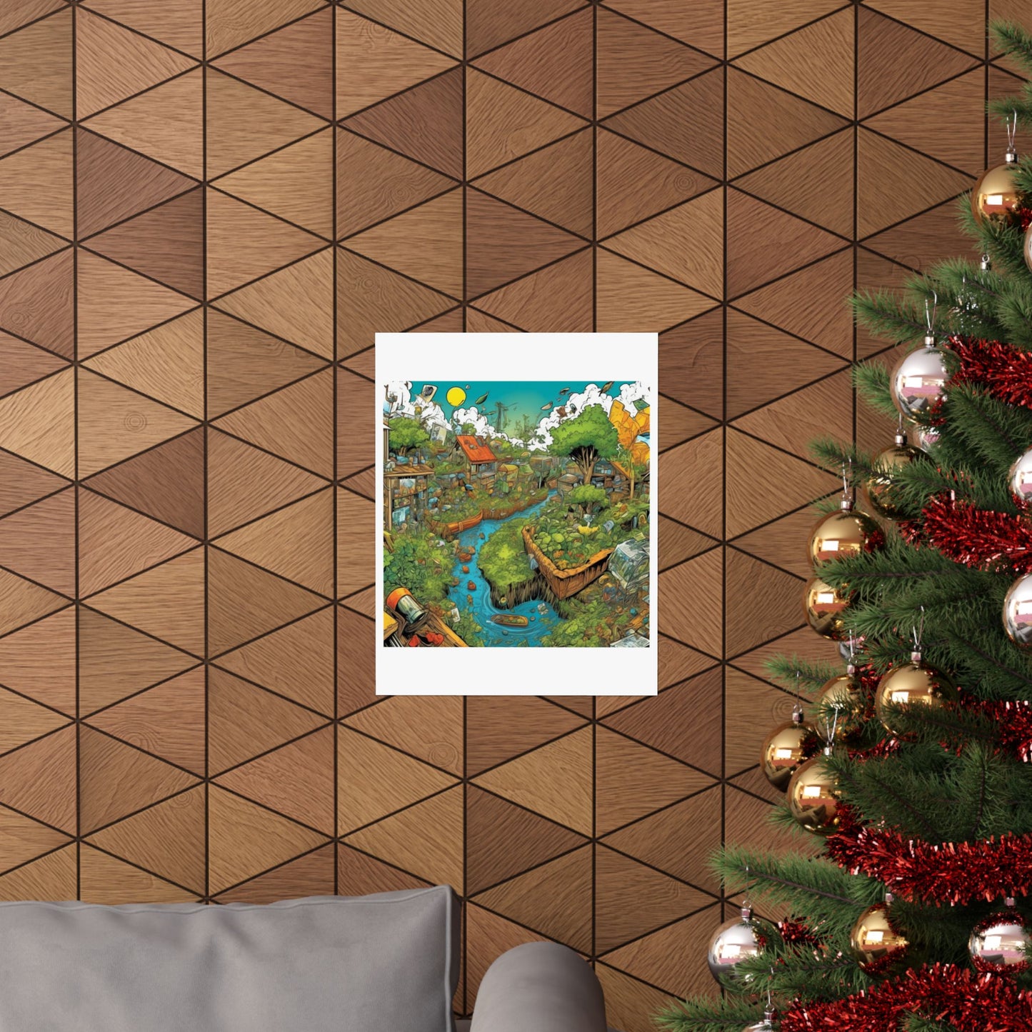 Whimsical Garden Stream Nature Gift Art Poster