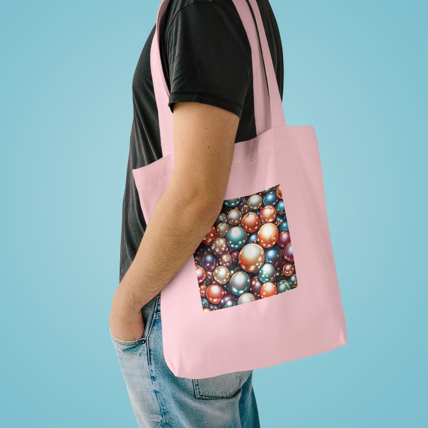 Glossy Orb Marble Abstract Gift Art Tote Bag