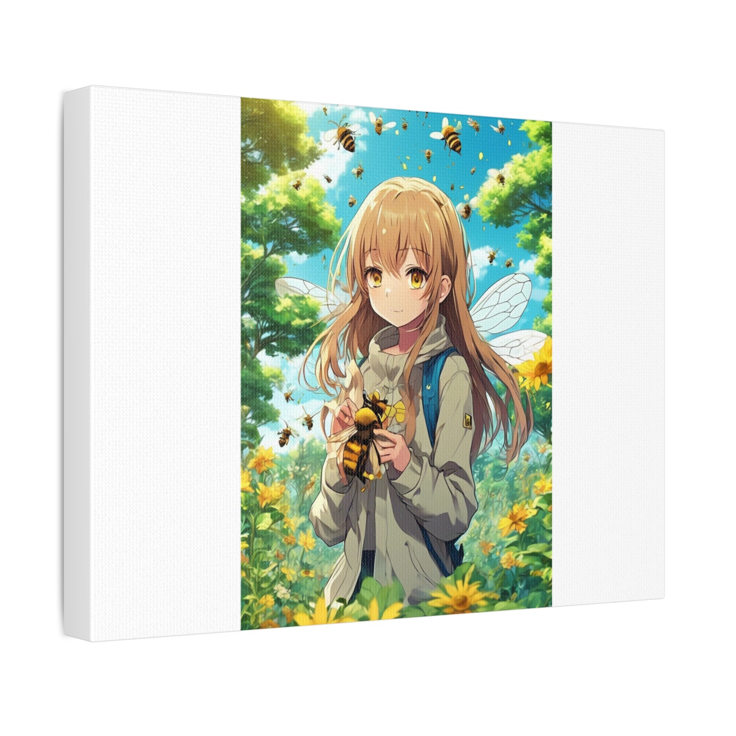 Bee Fairy Garden Anime Nature Art Canvas