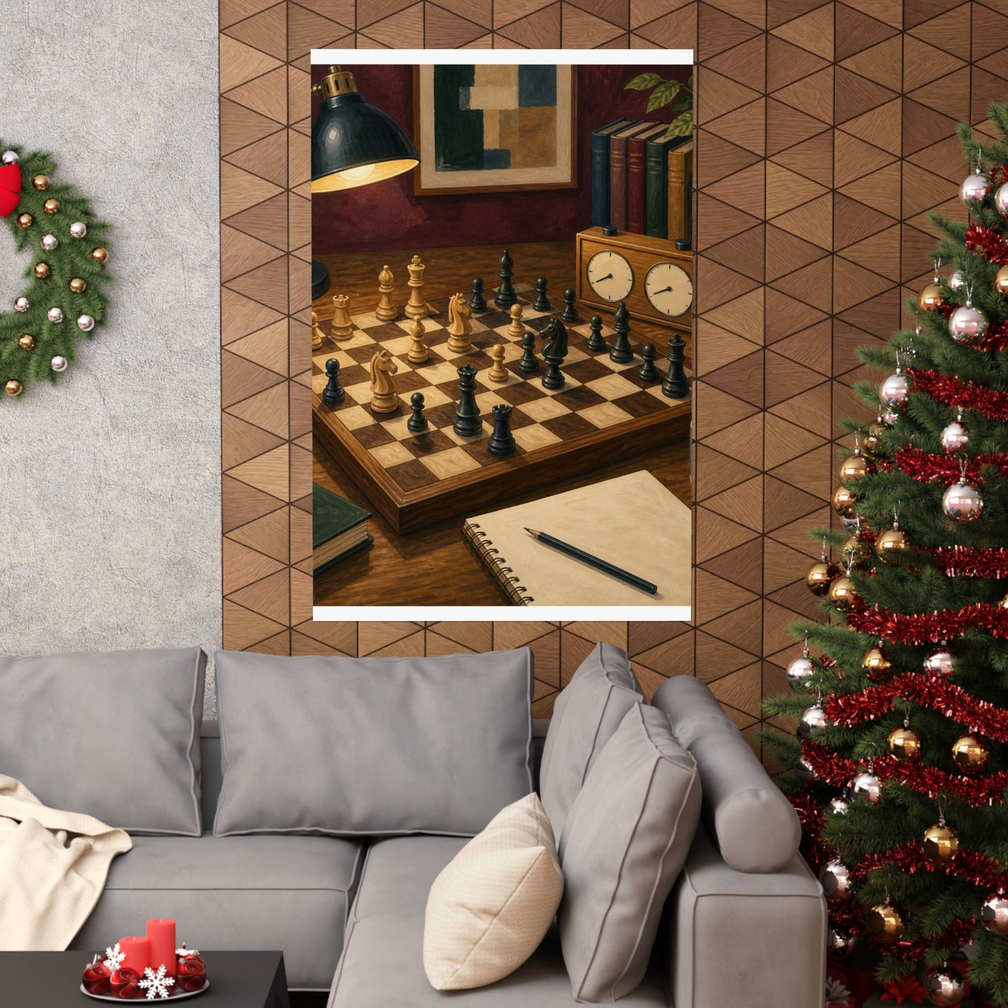 Cozy Chess Strategy Game Hobby Poster